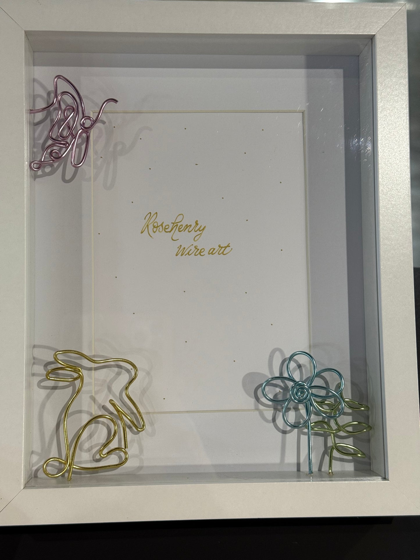 Bunny shadow box frame large