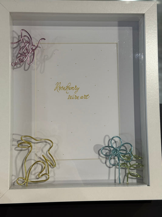 Bunny shadow box frame large