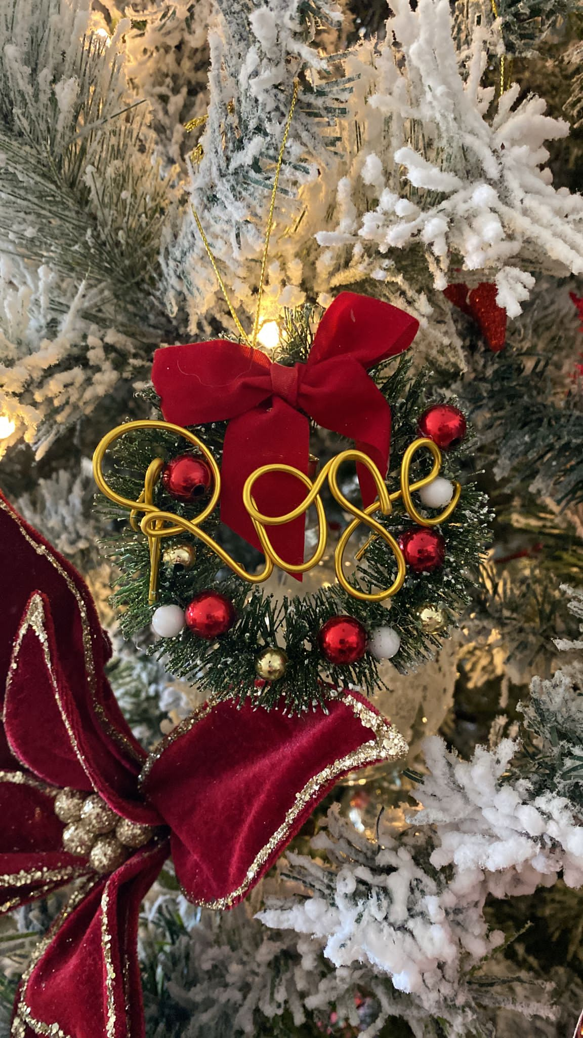 Bottle brush wreath tree decorations