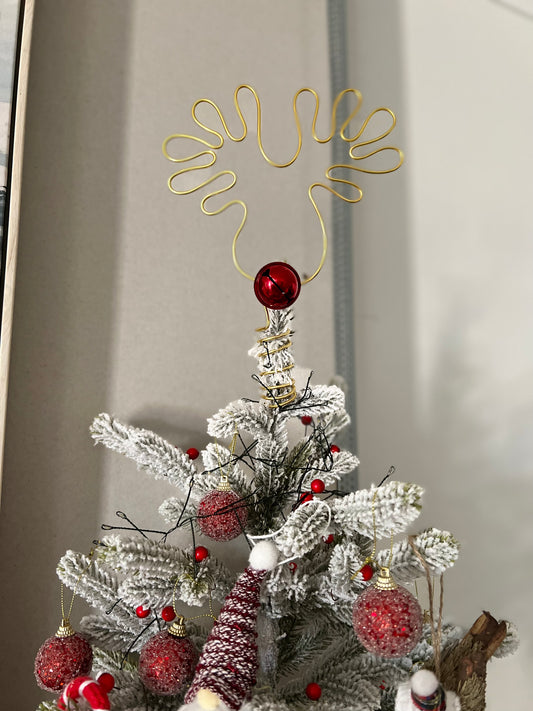 Reindeer tree topper