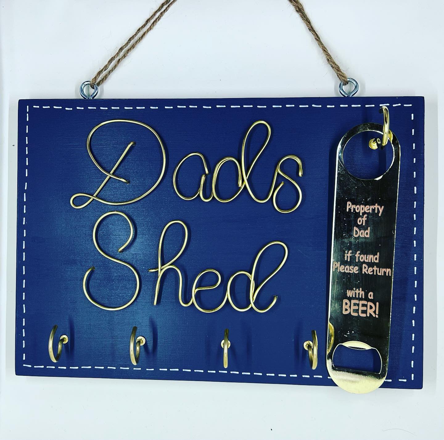 Dads shed - wooden hanger